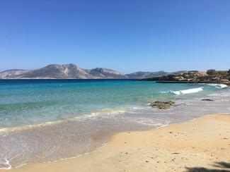 Turquoise waters of the Aegean Sea from Finikas' Beach